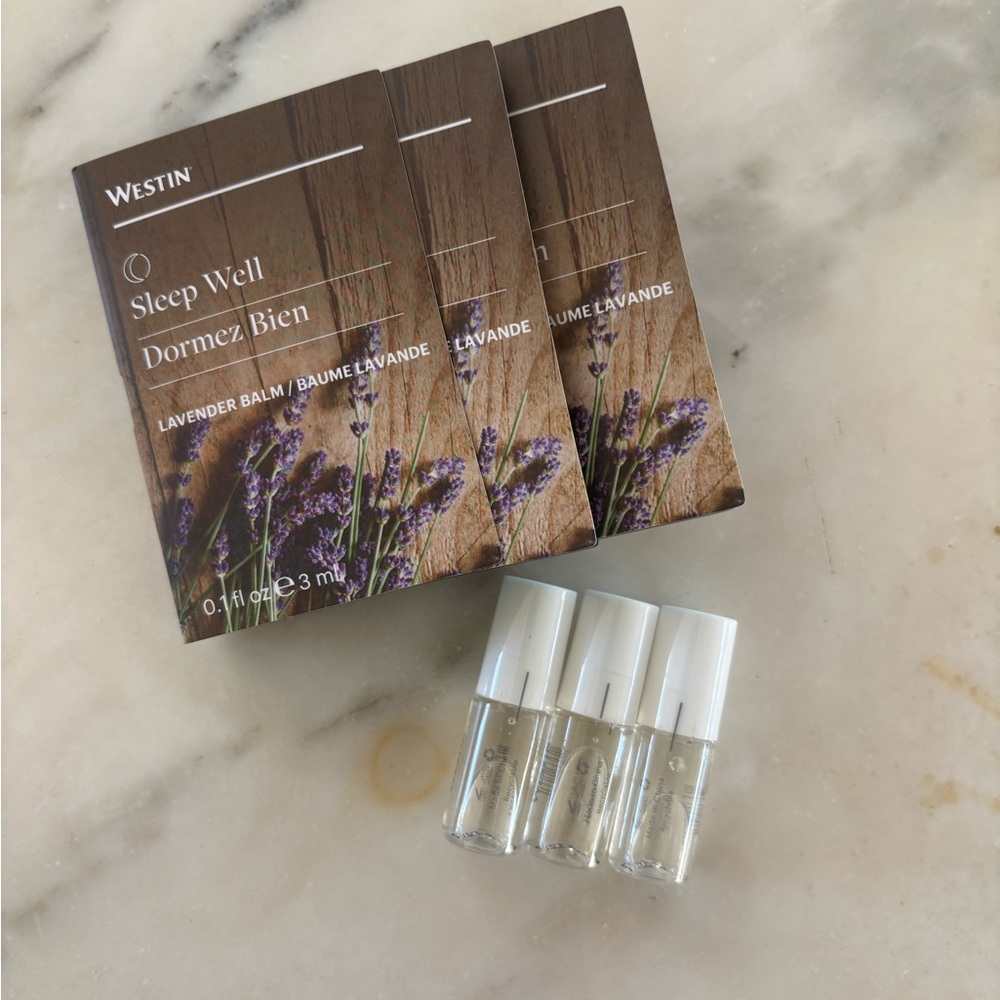 NEW Westin Sleep Well Aromatherapy Lavender Balm - Set of 6 Bottles